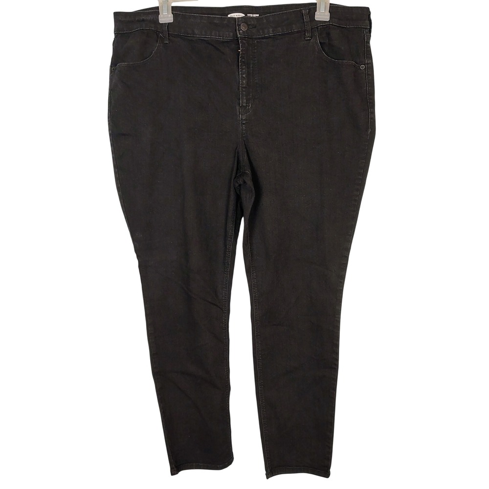 Old Navy Super Skinny Mid-Rise‎ Jeans Black Plus Size 20 Stretch Denim